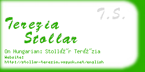 terezia stollar business card